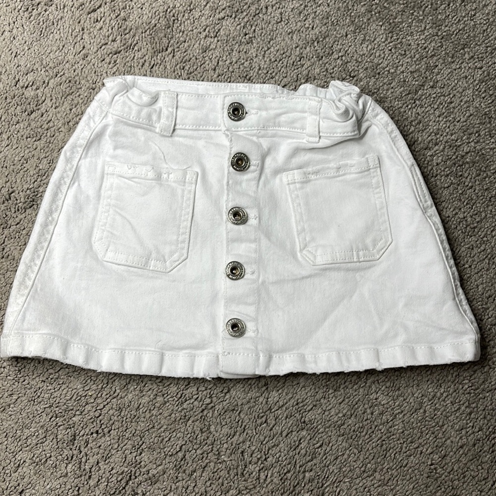 Zara white jean skirt size 6